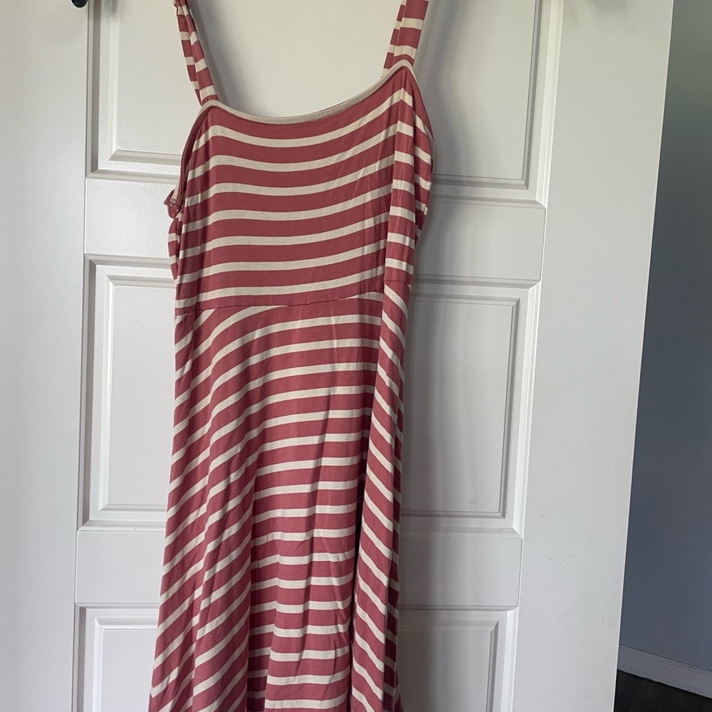 Altar'd State Pink and Cream Striped Dress